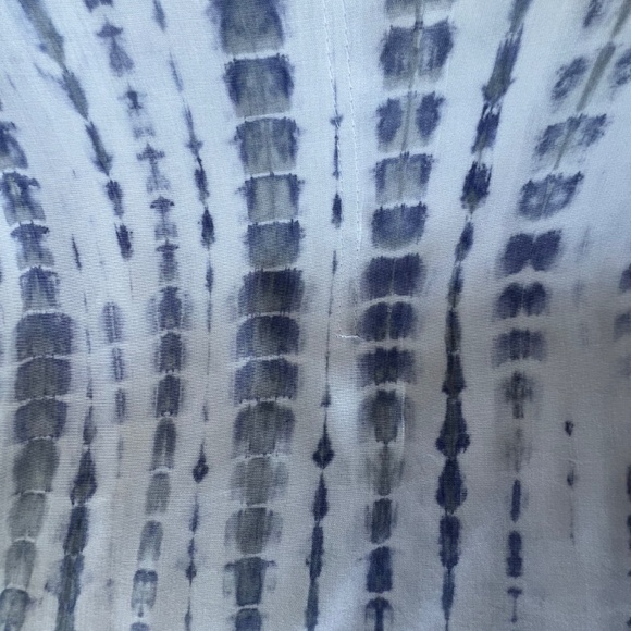 0129 / White purple Shibori Tie Dye Long Kaftan - Picture 11 of 12